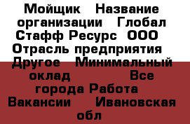 Мойщик › Название организации ­ Глобал Стафф Ресурс, ООО › Отрасль предприятия ­ Другое › Минимальный оклад ­ 30 000 - Все города Работа » Вакансии   . Ивановская обл.